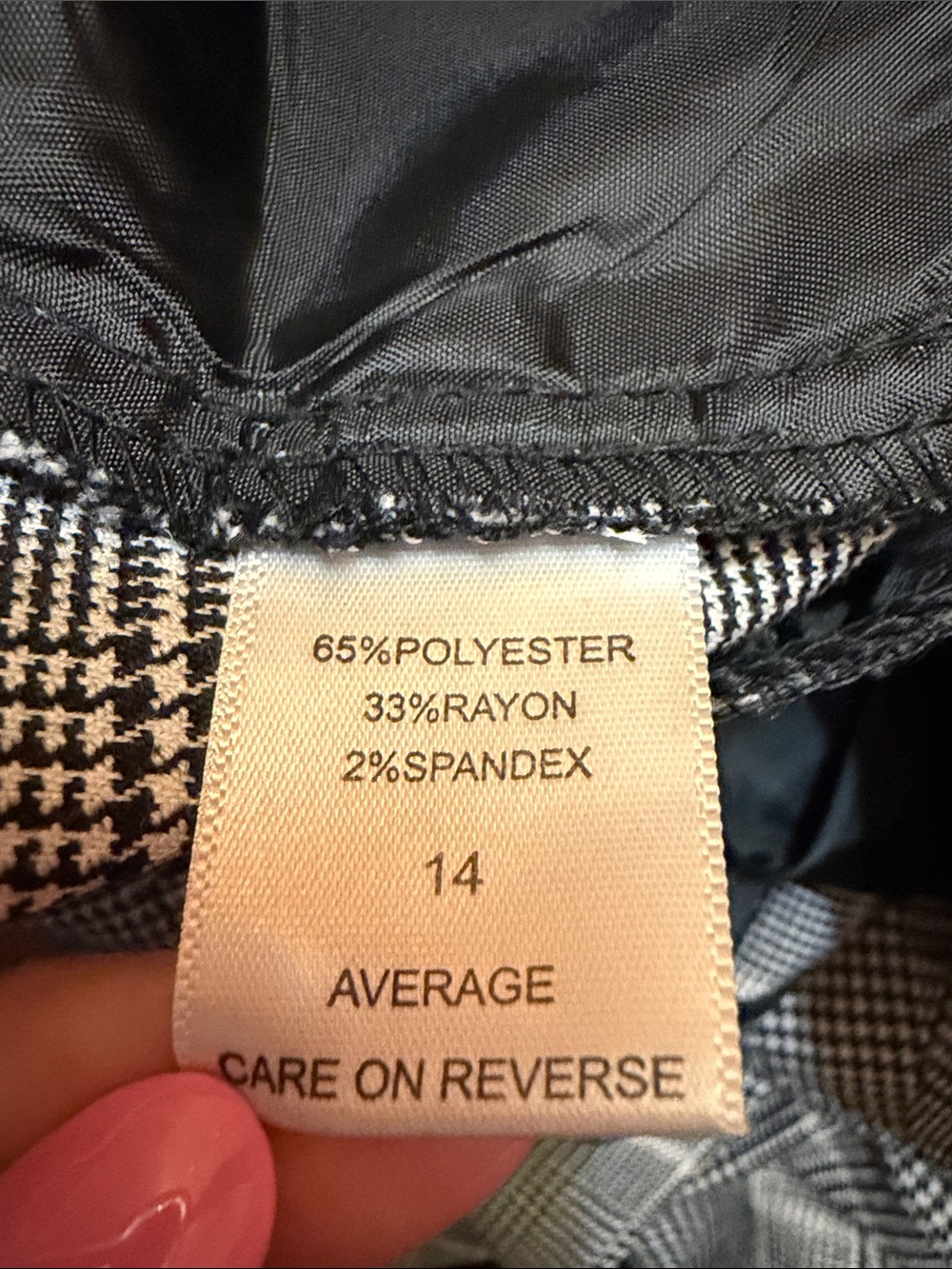 NWT - 14 - New York & Company - Gray Windowpane Plaid Wide-Leg Pants - Picture 7 of 9